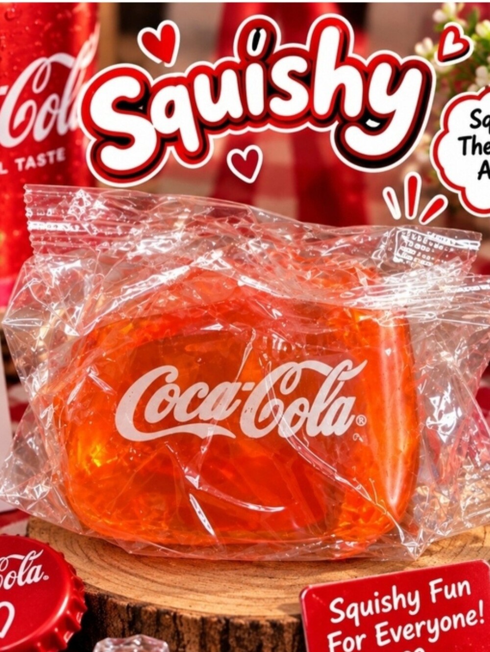 Coca Cola Orange Squishy Toy - Soft Stress Relief Toy